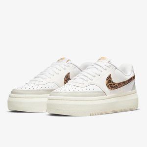 Nike Court Vision Alta platforms size 7 with leopard swoosh - like new!